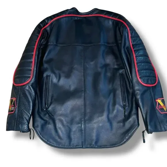 Schott NYC F1 Formula One Moto Racing Motorcycle Jacket Made IN USA XL Vintage